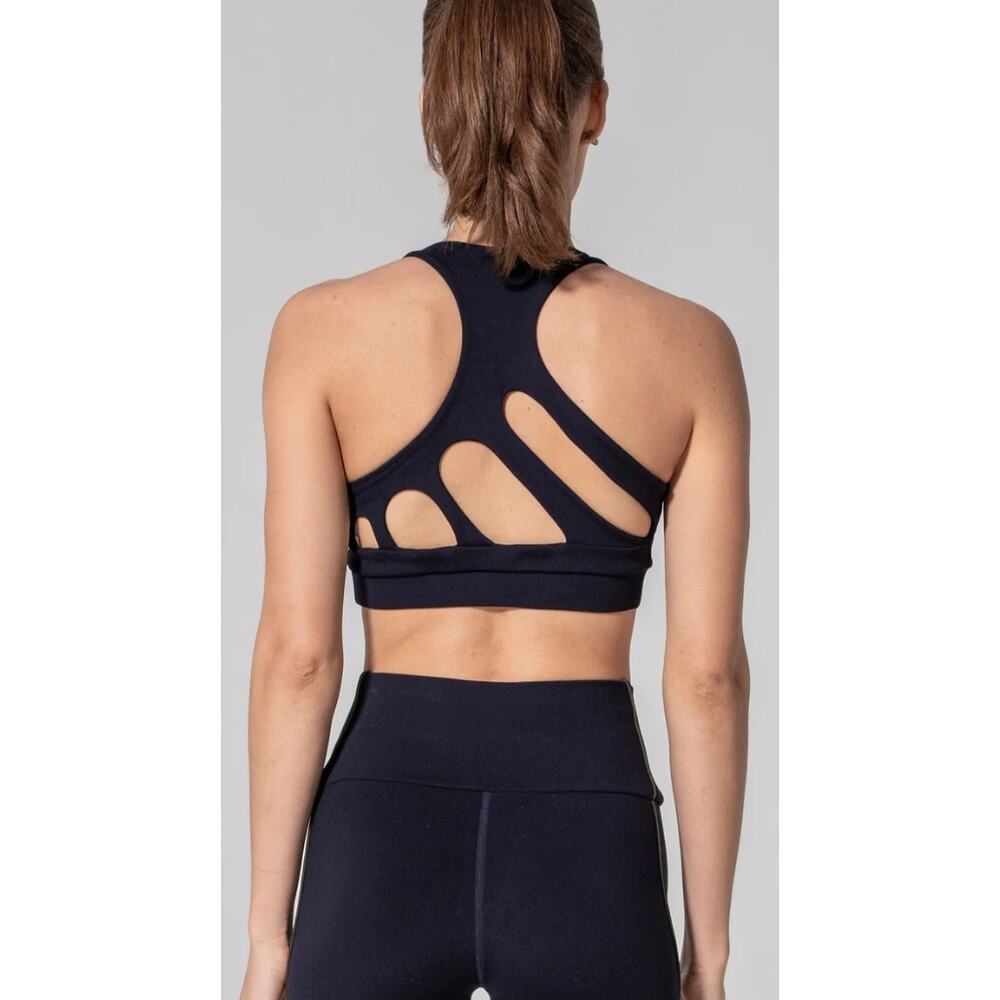 9two5fit Get in Line Navy Sports Bra Womens New Medium - Picture 10 of 10